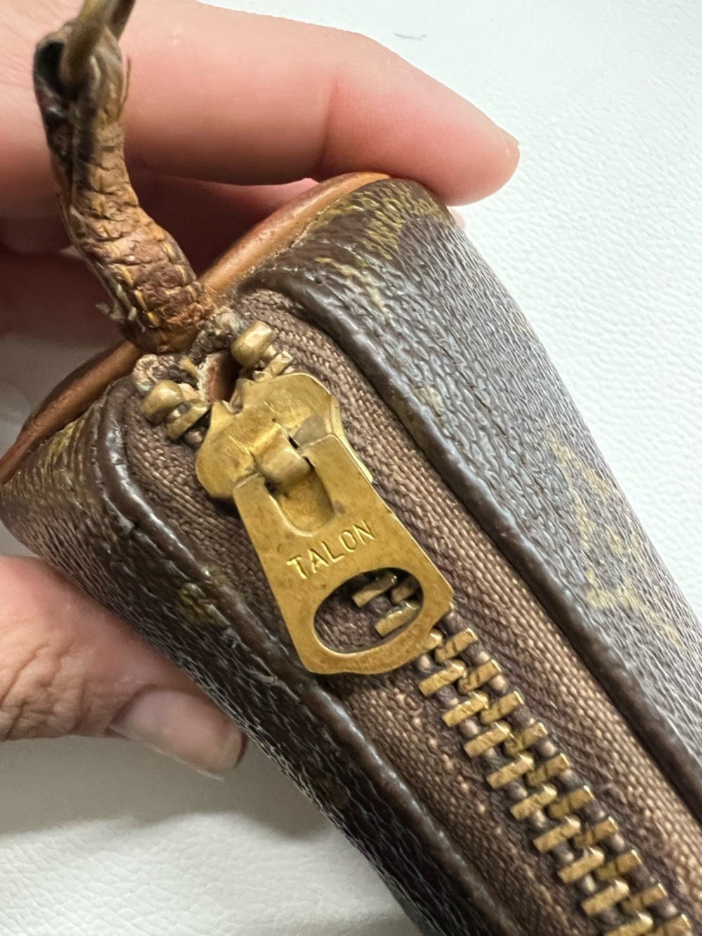 Vintage Louis Vuitton Brown Monogram check book wallet and mini papillon 1980’s - Picture 15 of 16